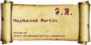 Hajducsek Martin névjegykártya